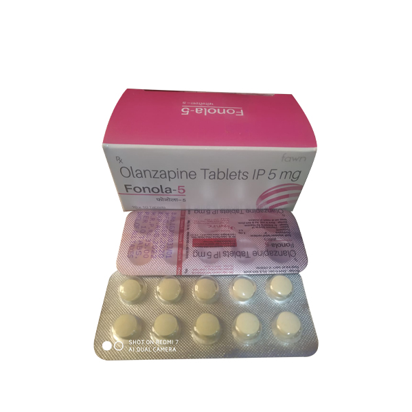 Product Name: FONOLA 5, Compositions of Olanzapine 5 mg are Olanzapine 5 mg - Fawn Incorporation