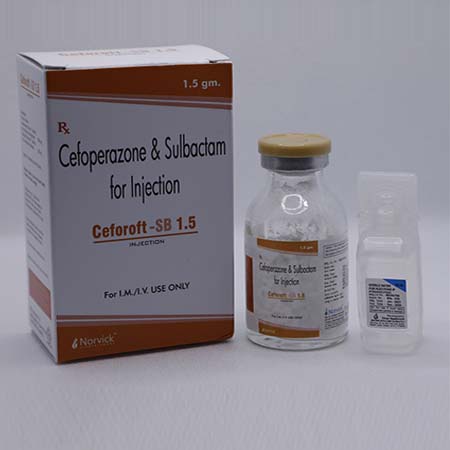 Product Name: Ceforot SB 1.5, Compositions of are Cefoperazone and Sulbactam for Injection - Norvick Lifesciences