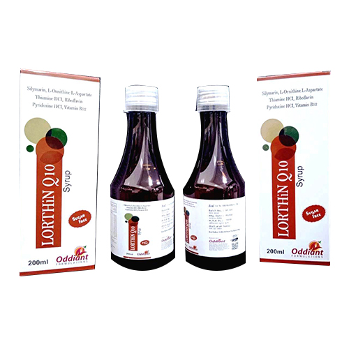 Product Name: Lorthin Q 10 Sugar Free, Compositions of Lorthin Q 10 Sugar Free are Silymarin 120 MG + N-Acetyl L-Cysteine 75 mg + L-Ornithine L-Aspartate 75  mg + Vitamin C 40 mg + L-Carnitine Tartrate 50 Mg + L-Glutathione 10 Mg - Oddiant Formulations