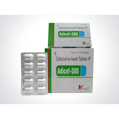 Product Name: ADICEF 500, Compositions of ADICEF 500 are Cefumoxine Axetil Tablets IP - Alardius Healthcare