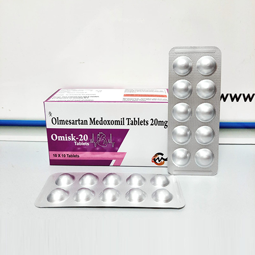 Product Name: Omisk 20, Compositions of Olmesartan Medoxomil Tablets 20 mg are Olmesartan Medoxomil Tablets 20 mg - Cardimind Pharmaceuticals
