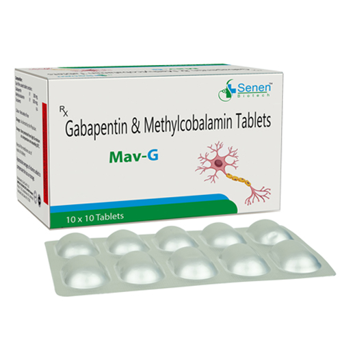 Product Name: MavG, Compositions of MavG are Gabapentin & Methylcobalamin Tablets - Senen Biotech