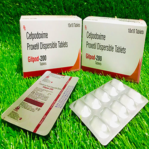 Product Name: Gitpod 200, Compositions of Gitpod 200 are Cefpodoxime Proxetil Dispersible - Gvans Biotech Pvt. Ltd