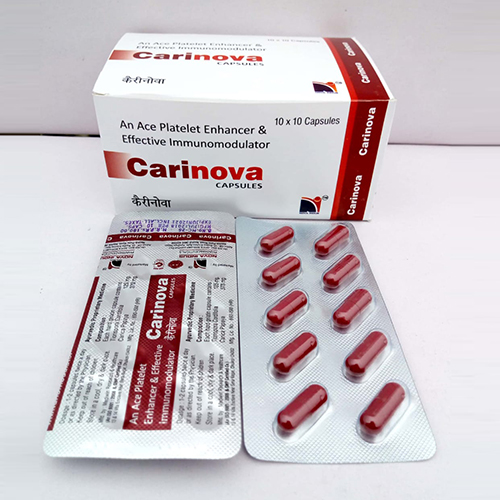 Product Name: Carinova, Compositions of Carinova are An Ace Platelet Enhancer - Nova Indus Pharmaceuticals
