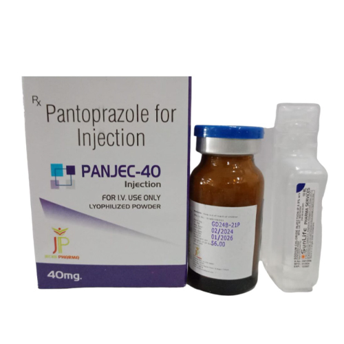 Product Name: Panjec40 Injection, Compositions of Panjec40 Injection are Pantoprazole For Injection - Jecks Pharma