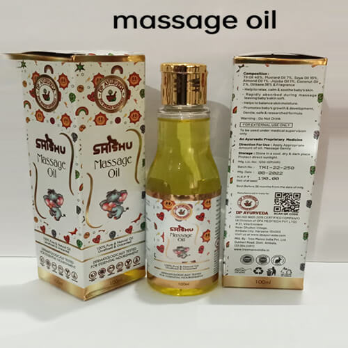 Product Name: Shishu Massage Oil, Compositions of Shishu Massage Oil are Massage Oil - DP Ayurveda