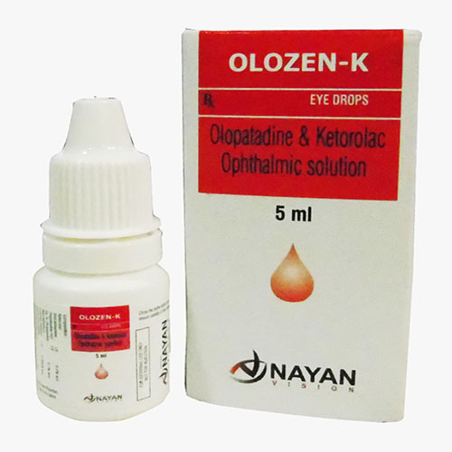 Product Name: Olozen K, Compositions of Olozen K are Olopatadine & Ketorolac Opthalmic Solution Solution - Arlak Biotech