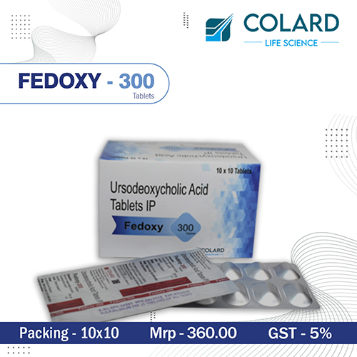 Product Name: FEDOXY   300, Compositions of FEDOXY   300 are Ursodeoxycholic Acid Tablets IP - Colard Life Science