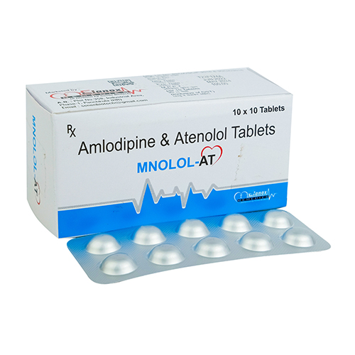 Product Name: Mnolol AT, Compositions of Mnolol AT are Amlodipine & Atenolol Tablets - Senen Biotech