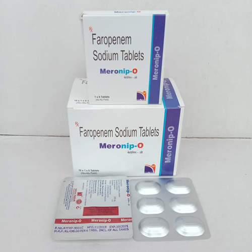 Product Name: Meronip O, Compositions of Meronip O are Feropenem Sodium Tablets - Nova Indus Pharmaceuticals