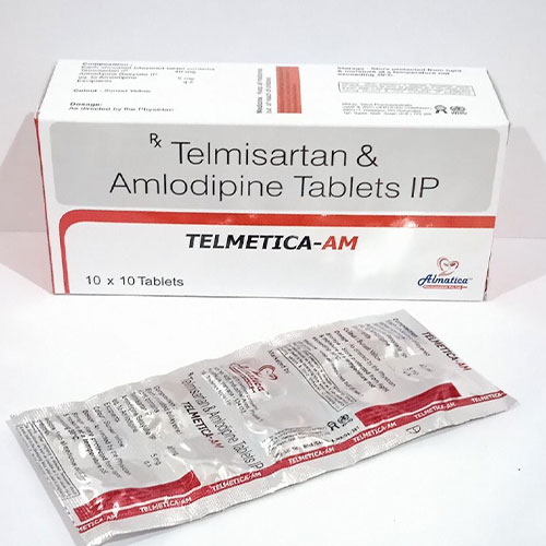 Product Name: Telmetica AM, Compositions of Telmetica AM are Telmisarrtan & amlodipine - Almatica Pharmaceuticals Private Limited