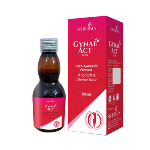 Product Name: Gynae Act, Compositions of 100% Ayrvedic digestive enzymes syrup are 100% Ayrvedic digestive enzymes syrup - Sbherbals