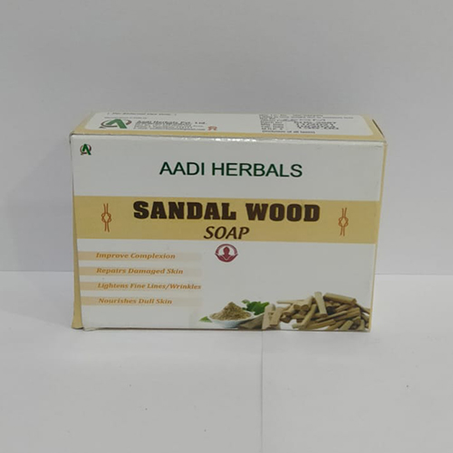 Product Name: Sandal Soap, Compositions of Sandal Soap are Improve Complexion,Repairs Damaged Skin,Lightens Fine Lines/Wrinkles,Nourishes Dull Skin - Aadi Herbals Pvt. Ltd