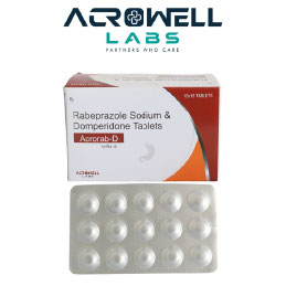 Product Name: Acrorab D, Compositions of Acrorab D are Rabeprazole Sodium  and Domperidone Tablets - Acrowell Labs Private Limited