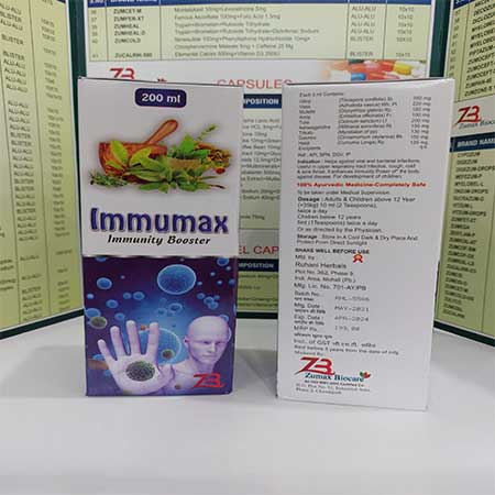 Product Name: Immumax, Compositions of Immumax are Immunity Booster - Zumax Biocare