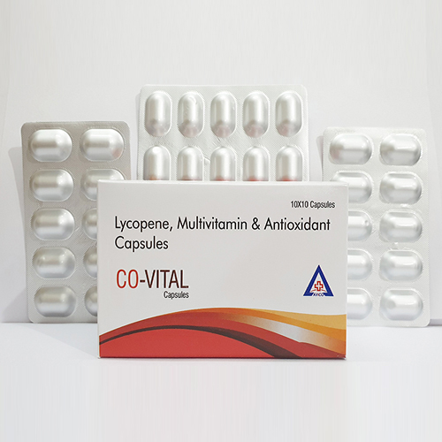Product Name: CO Vital, Compositions of CO Vital are Lycopene,Multivitamin & Antioxidant Capsules - Avico Healthcare Pvt Ltd