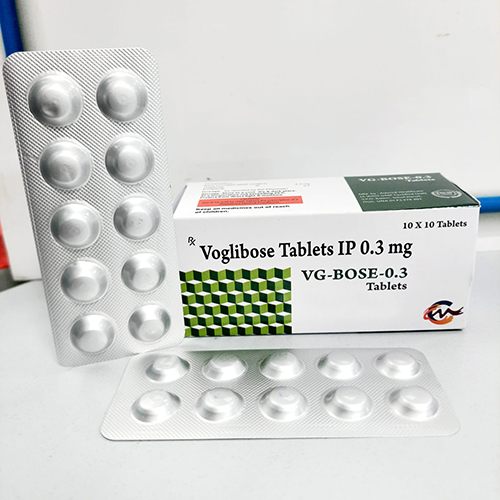 Product Name: VG Bose 0.3, Compositions of VG Bose 0.3 are Voglibose Tablets IP 0.3 mg - Cardimind Pharmaceuticals