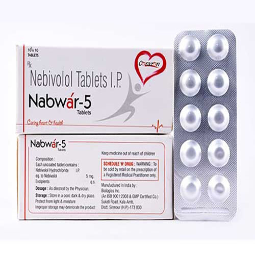 Product Name: Nabwar 5, Compositions of Nabwar 5 are Nebivolol Tablets I.P. - Arlak Biotech
