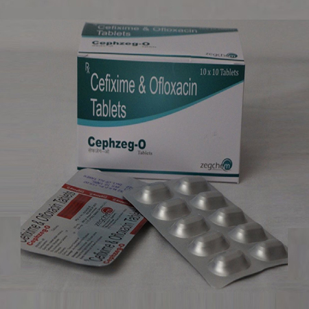 Product Name: Cephzeg, Compositions of Cephzeg are Cefixime & Ofloxacin Tablets - Zegchem