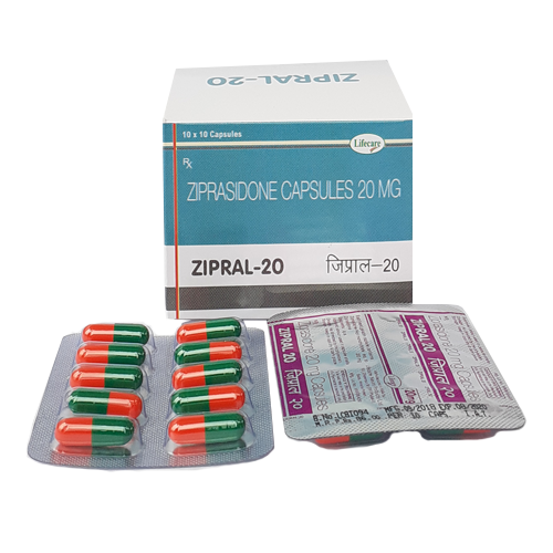 Product Name: Zipral 20, Compositions of Zipral 20 are Ziprasidone Capsules 20mg - Lifecare Neuro Products Ltd.