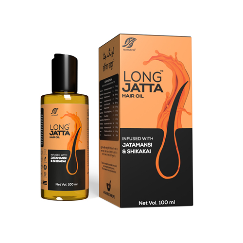 Product Name: Long jatta hair oil, Compositions of are INFUSED WITH JATAMANSI & SHIKAKAI - Nutravel Healthcare