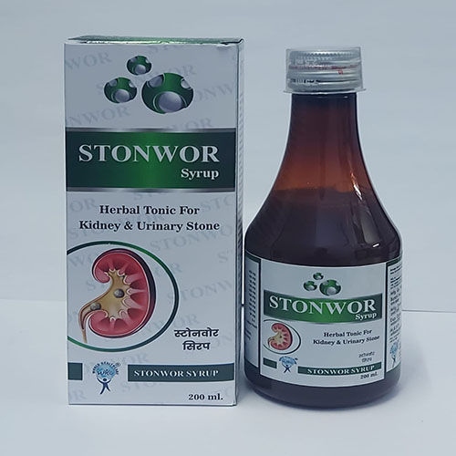 Product Name: Stonwor Syrup, Compositions of are Herbal Tonic For Kidney & Urinary Stone  - WHC World Healthcare