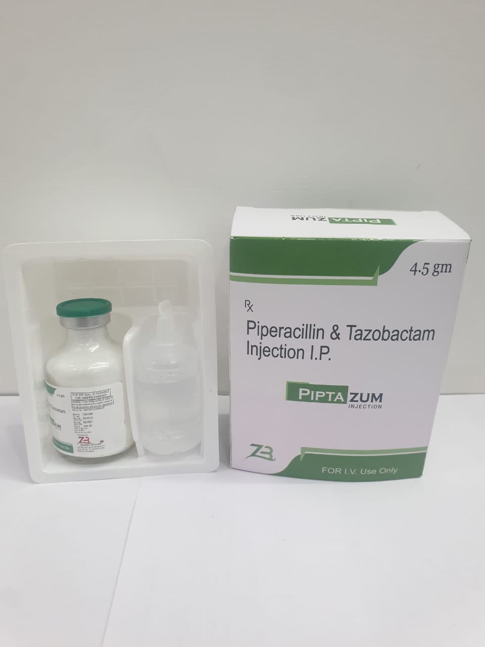 Product Name: Piptazum, Compositions of Piptazum are Piperacillin  & Tazobactam Injection I.P. - Zumax Biocare