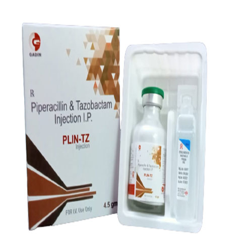 Product Name: PLIN TZ, Compositions of PLIN TZ are PIPRACILLIN 4 GM + TAZOBACTUM .5 GM - Gadin Pharmaceuticals Pvt. Ltd