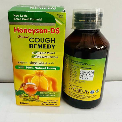 Product Name: Honeyson DS, Compositions of Honeyson DS are COUGH REMEDY - Orison Pharmaceuticals