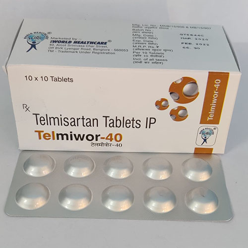 Product Name: Telmiwor 40, Compositions of Telmiwor 40 are Telmisartan  Tablets IP - WHC World Healthcare