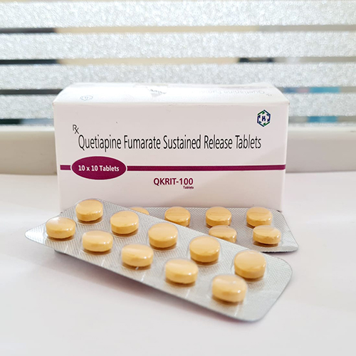 Product Name: Qkrit 100, Compositions of Qkrit 100 are Quetiapine Fumarate Sustained Release Tablets - Kriti Lifesciences
