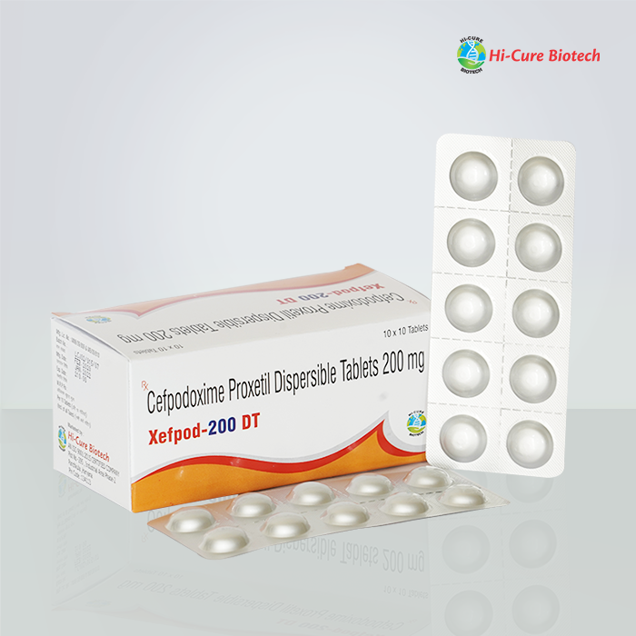 Product Name: XEFPOD 200DT, Compositions of XEFPOD 200DT are CEFPODOXIME PROXETIL 200DT - Reomax Care