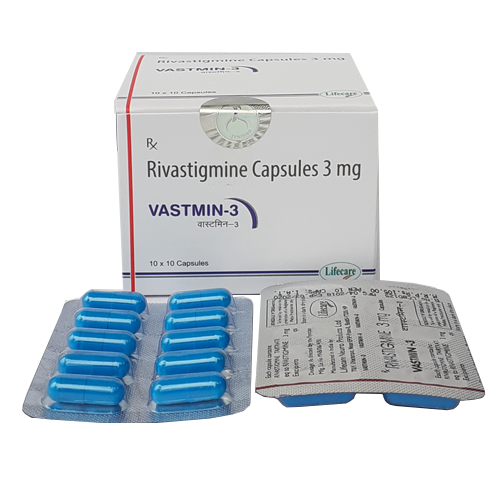 Product Name: Vastmin 3, Compositions of Vastmin 3 are Risvastigmine Cpsules 3mg - Lifecare Neuro Products Ltd.