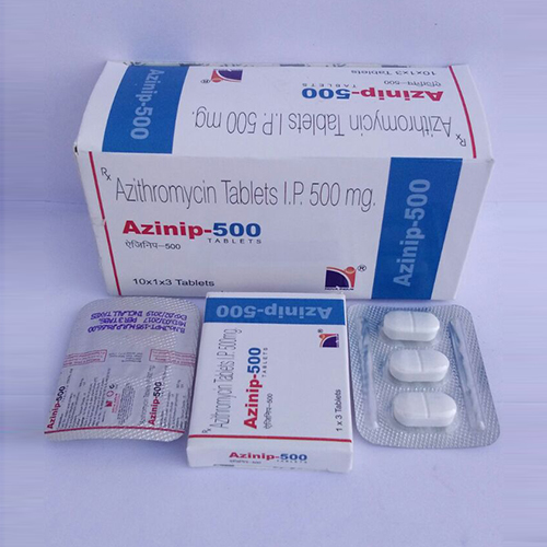 Product Name: Azinip 500, Compositions of Azinip 500 are Azithromycin Tablets IP 500 mg - Nova Indus Pharmaceuticals