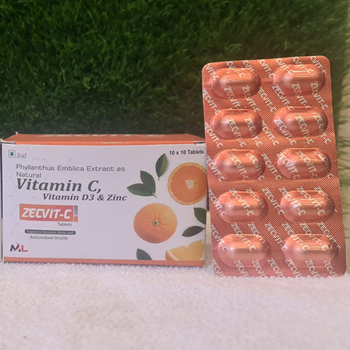 Product Name: Zecvit C, Compositions of Zecvit C are Vitamin C,Vitamin D3 & Zinc - Medizec Laboratories