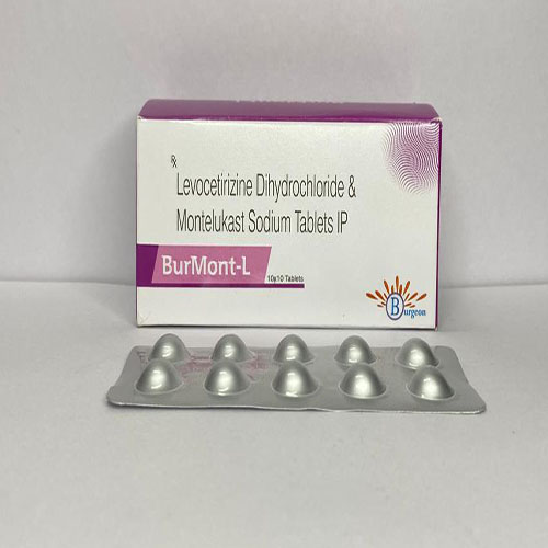 Product Name: BurMont L, Compositions of BurMont L are Levocetirizine Dihydrochloride & Montelukast Sodium Tablets Ip - Burgeon Health Series Pvt Ltd