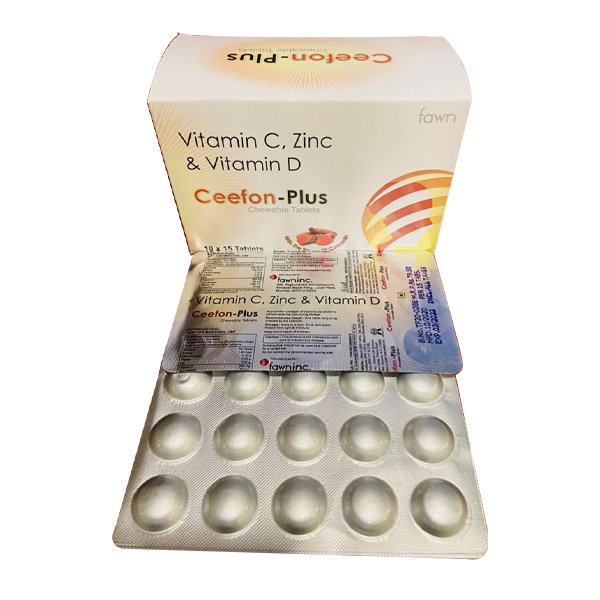 Product Name: CEEFON PLUS, Compositions of CEEFON PLUS are Vitamin C, Zinc & Vitamin D - Fawn Incorporation