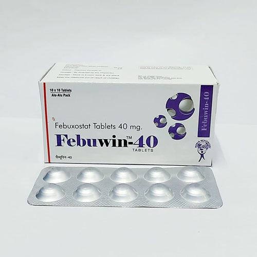 Product Name: FEBUWIN 40, Compositions of FEBUWIN 40 are Febuxostate Tablets 40 mg - WHC World Healthcare