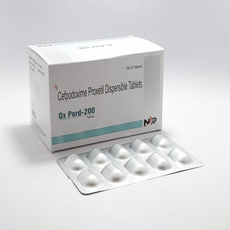 Product Name: Ox Pord  200, Compositions of Ox Pord  200 are Cefpodoxime Proxetil Dispersible Tablets - Noxxon Pharmaceuticals Private Limited