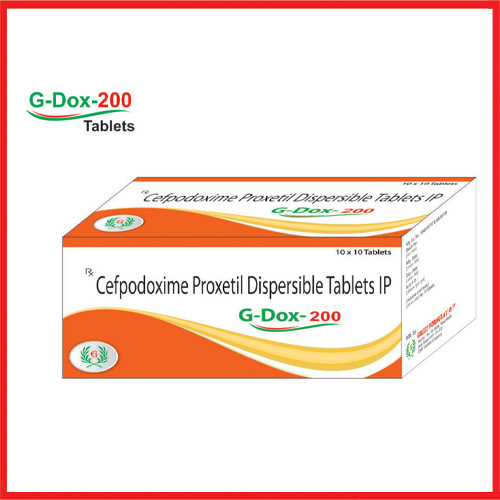 Product Name: G Dox 200, Compositions of G Dox 200 are Cefpodoxime Proxetil Dispersible Tablets IP - Greef Formulations