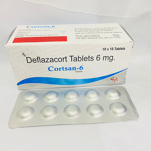 Product Name: Cortsan 6, Compositions of Cortsan 6 are Deflazacort Tablets 6 mg - Disan Pharma