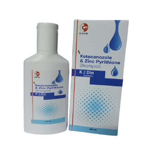 Product Name: K2 din, Compositions of K2 din are KETOCONAZOLE  ZPTO - Gadin Pharmaceuticals Pvt. Ltd