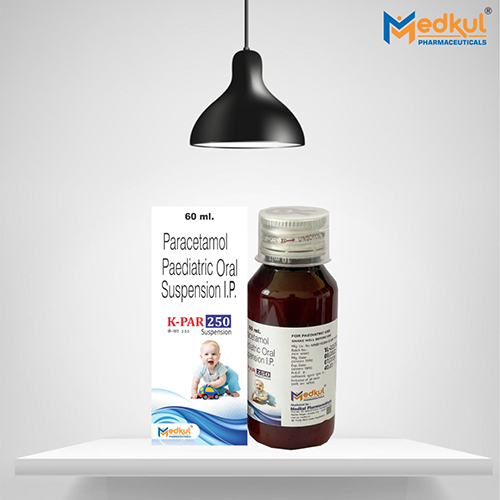 Product Name: K Par 250, Compositions of K Par 250 are Paracetamol,Paediatric Oral Suspension I.P. - Medkul Pharmaceuticals