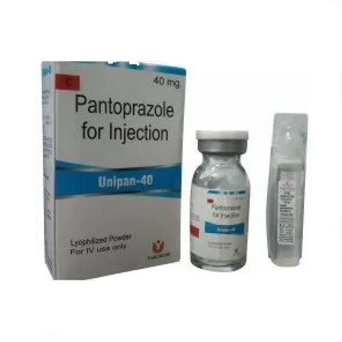 Product Name: Unipan   40, Compositions of Unipan   40 are Pantoprazole Injection With  Sterile Water - Unigrow Pharmaceuticals