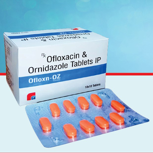 Product Name: Ofloxn OZ, Compositions of Ofloxn OZ are Ofloxacin & Ornidazole Tablets IP - Healthkey Life Science Private Limited