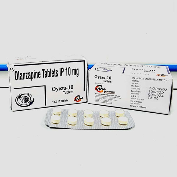 Product Name: Oyezu 10, Compositions of Oyezu 10 are Olanzapine  Tablets IP  10 mg - Aseric Pharma