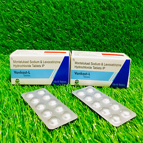 Product Name: Vankast L, Compositions of Vankast L are montelukast sodium & Levocetirazine hydrochloride  - Gvans Biotech Pvt. Ltd