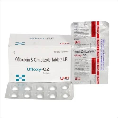 Product Name: Ufloxy OZ, Compositions of Ufloxy OZ are Ofloxacin-Ornidazole-Tablet-I-P - Yodley LifeSciences Private Limited