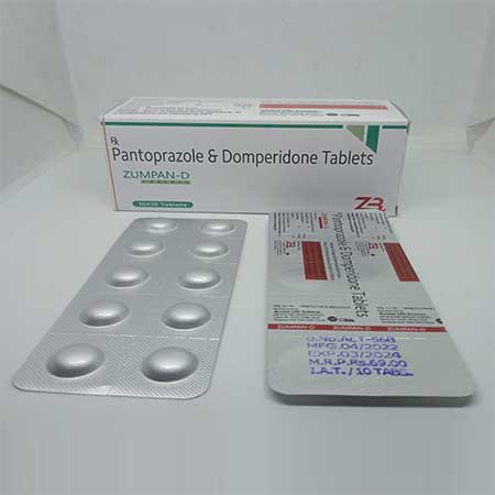 Product Name: Zumpan D, Compositions of Zumpan D are Pantoprazole & Demperidone Tablets - Zumax Biocare