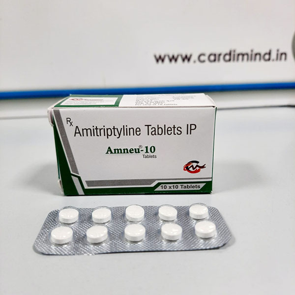 Product Name: Amneu 10, Compositions of Amneu 10 are Amitriptyline Tablets IP - Aseric Pharma
